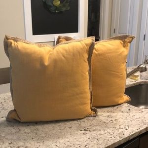 Chunky Jute-Trimmed White Pillow
